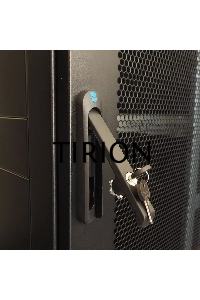 Шкаф серверный напольный 42U (800  1000) двойные перфорированные двери 2 шт., цвет черный