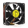 Вентилятор Gembird FANCASE/BALL-3100 черный 80мм 3100rpm 3-pin