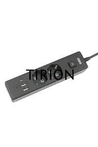Бытовой удлинитель PowerCube, 2р с/з вык.,3USB, 3500 Вт, 16А, 1.9 м, 3*1,0 (черный) PC-5B-2M