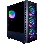Компьютерный корпус 1STPLAYER D4-BK-4G6 DK D4 BLACK / ATX, tempered glass, metal mesh / 4x 120mm LED fans inc. / D4-BK-4G6