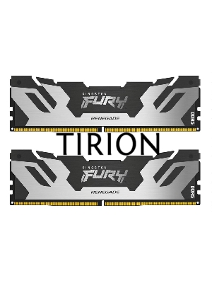 Оперативная память Kingston Fury Renegade, DDR5, 48GB (2x24GB), 7200MHz, CL38, с радиатором, серебристый/чёрный