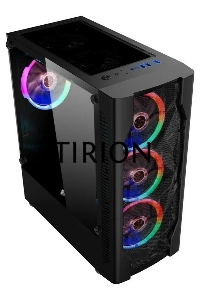Компьютерный корпус 1STPLAYER D4-BK-4G6 DK D4 BLACK / ATX, tempered glass, metal mesh / 4x 120mm LED fans inc. / D4-BK-4G6