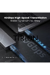 Кабель Thuderbolt4/ USB4 Type C, 5K@60Hz, 40GBps, PD 100W, 5A, VCOM, 1.2м <CU540M-1.2M>