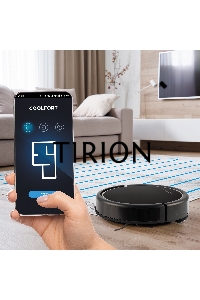 Робот-пылесос Coolfort CF-3200 черный, 2600 мAч Li-Ion, уборка сухая/влажная, пылесборник контейнер 0.3 л