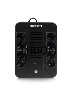 Источник бесперебойного питания SMARTWATT UPS SAFE PRO 600 Line-interactive 600VA/360W Brick (Euro x8, LED, 275x210x95(мм), 4,8 кг, гарантия 24мес.