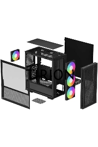 Компьютерный корпус DeepCool CH560 Black (R-CH560-BKAPE4-G-1) (ATX, без БП, 2хUSB, с окном)