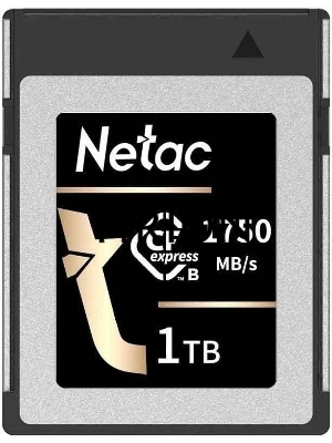 Флеш карта CFexpress 1TB Netac CF2000 <NT02CF2000-001T-S> PCIe Gen 3x2 Type B cards , up to 1750MB/1650MB/