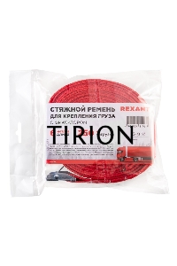 Ремень для крепления груза, с фиксатором, Rexant 6м красный 80-0247