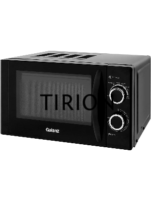 Микроволновая печь Galanz MOS-2001MB черный, 20 л, 700 Вт, переключатели - поворотный механизм