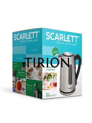 Чайник электрический Scarlett SC-EK21S13 1.7л. 2200Вт серебристый/черный корпус: металл/пластик