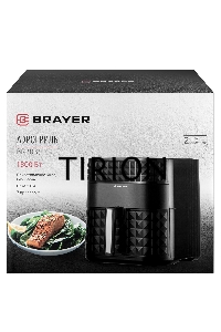 Аэрогриль BRAYER BR2035 черный, 1800 Вт, 6 л, упр. - сенсор, программ - 7