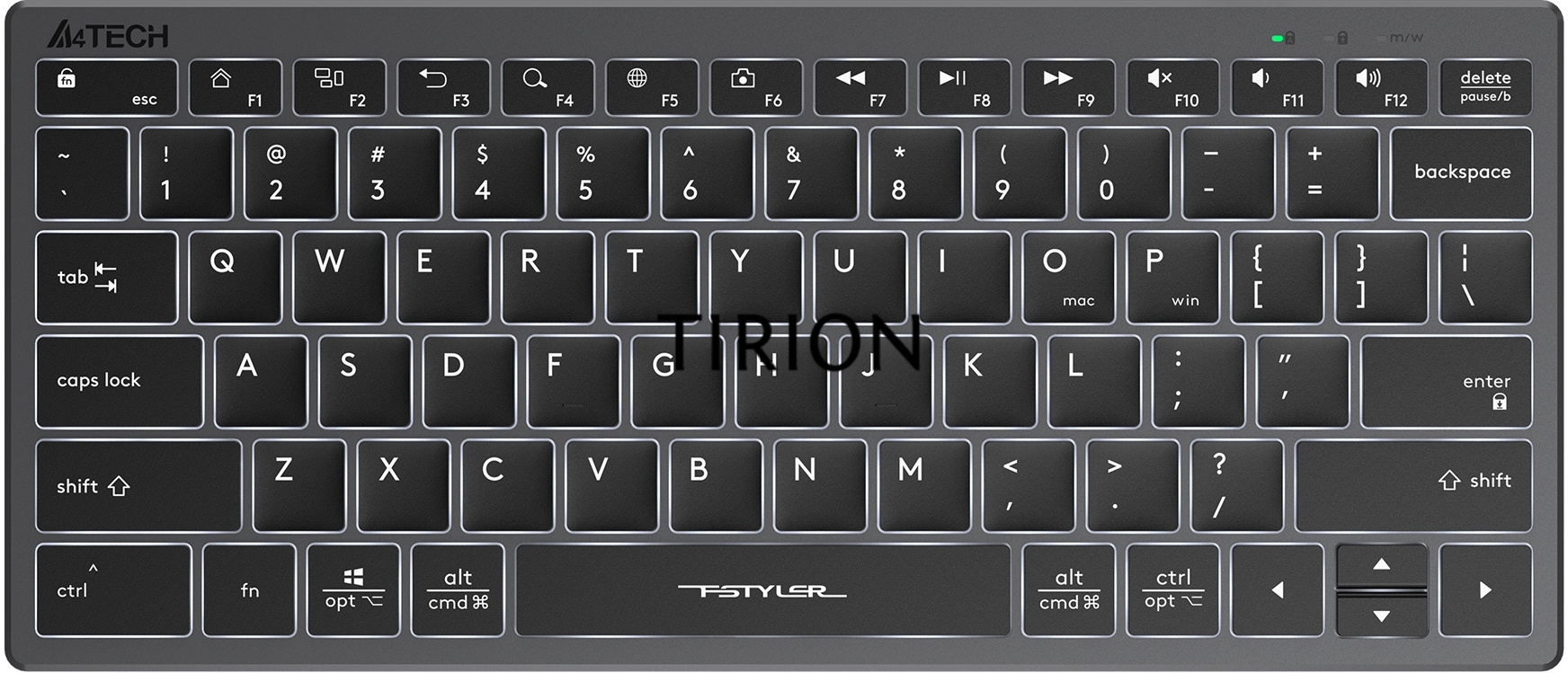 Клавиатура A4Tech Fstyler FX61 проводная, USB, серый