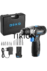 Дрель-шуруповерт Deko DKCD12V PRO Аккумуляторная, Кейс