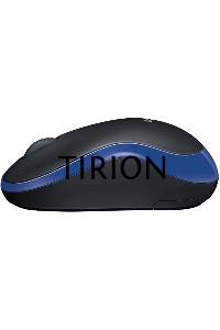 Мышь беспроводная Logitech M186 черный/синий, 1000 dpi, радиоканал, USB, кнопки - 3