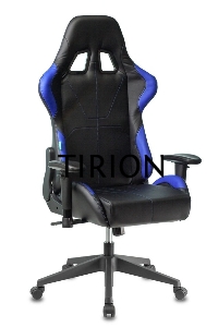 Кресло игровое Бюрократ VIKING 5 AERO BLUE черный/синий искусственная кожа