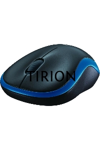 Мышь беспроводная Logitech M186 черный/синий, 1000 dpi, радиоканал, USB, кнопки - 3