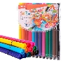 Фломастеры Deli EC157-12 12цв. пакет с европодвесом