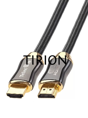 Кабель HDMI 19M/M,ver. 2.1, 8K@60 Hz 2m метал разъемы, нейлоновая оплетка Telecom <TCG300-2M>