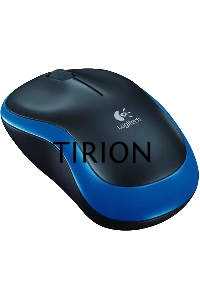 Мышь беспроводная Logitech M186 черный/синий, 1000 dpi, радиоканал, USB, кнопки - 3