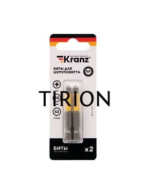 Бита для шуруповерта KRANZ PZ1х50 мм (2 шт./уп.)
