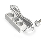 Удлинитель ExeGate ECE-3-3W (EX285806RUS), белый, 3 м, Евровилка с заземлением, 3 евророзетки с заземлением, 2200 Вт
