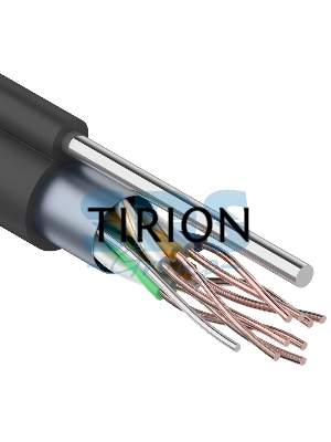 Кабель витая пара PROconnect FTP 4PR 24AWG, CAT5e, наружный (OUTDOOR) + ТРОС*1 (бухта 305 м)