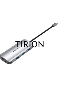 Хаб Vention USB-C to HDMI/USB 3.0x3/SD/TF/PD Docking Station Gray 0.15M Aluminum Alloy Type