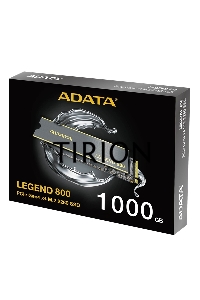 Накопитель SSD ADATA LEGEND 800, 1Tb, PCIe 4.0 x4, M.2 2280, NVMe, R/W 3500/2200, с радиатором