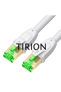 Патч-корд GCR LSZH PROF кат.8 ethernet  5.0m SF/FTP, RJ45, медь, 40 Гбит/с, 26 AWG, белый, литой, экранированные коннекторы 24K GOLD