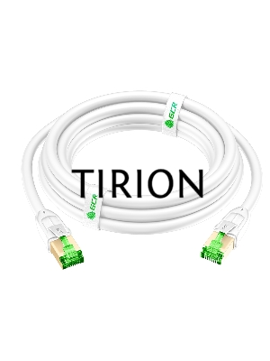 Патч-корд GCR LSZH PROF кат.8 ethernet  5.0m SF/FTP, RJ45, медь, 40 Гбит/с, 26 AWG, белый, литой, экранированные коннекторы 24K GOLD