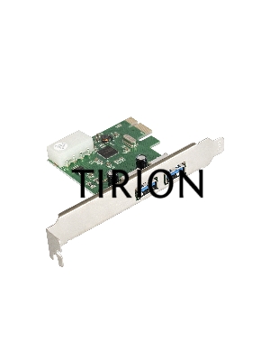 Контроллер ExeGate EXE-319 PCI-E 2.0, 2*USB3.0 ext, разъем доп.питания (OEM)