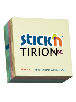Блок самоклеящийся бумажный Stick`n 21013 76x76мм 400лист. 70г/м2 пастель 4цв.в упак.