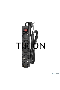 Сетевой фильтр CBR CSF 2505-1.8 Black PC, 5 евророзеток, длина кабеля 1,8 метра, цвет чёрный (пакет)