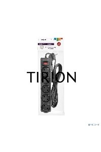 Сетевой фильтр CBR CSF 2505-1.8 Black PC, 5 евророзеток, длина кабеля 1,8 метра, цвет чёрный (пакет)