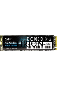 Накопитель SSD Silicon Power P34A60, 512GB, M.2 2280, PCIe 3.0 x4, NVMe, R/W 2200/1600