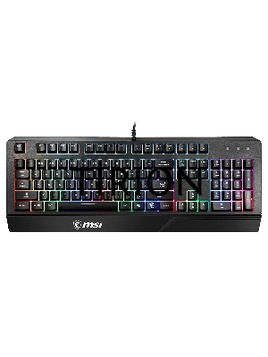 Клавиатура MSI VIGOR GK20 RU черный USB Multimedia for gamer LED (подставка для запястий)