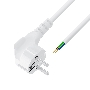 Кабель питания Greenconnect GCR-55316 1.5m, евровилка угловая Schuko - без разъема,  белый, 3*0,5mm