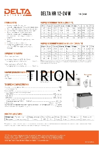 Батарея Delta HR 12-24 W (12V, 6Ah)