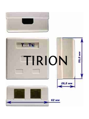 Розетка TWT (TWT-SM2-4512-WH) настенная 1 порт RJ-45 категории 5е и 1 порт RJ-12. UTP. белая