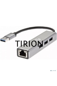 Переходник USB 3.0 -->RJ-45 1000Mbps+3 USB3.0, Aluminum Shell, 0.2м VCOM <DH312A>