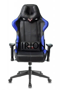 Кресло игровое Бюрократ VIKING 5 AERO BLUE черный/синий искусственная кожа