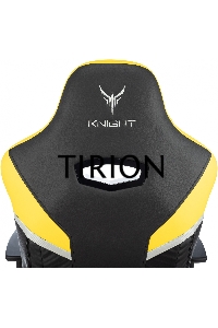 Кресло игровое Knight Thunder 5X черный/желтый эко.кожа крестов. металл