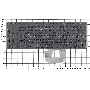 Клавиатура для ноутбука Asus  UX561UA Q505UA серебристая без рамки, с подсветкой