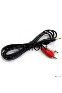 Кабель аудио Exegate 3.5mm Jack M - 2xRCA M 2м позолоченные разъемы