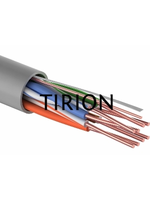 Кабель витая пара U/UTP, категория 5e, PVC, 4PR, 24AWG, медный, внутренний, серый, 305 м