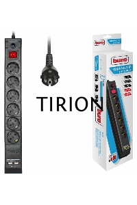 Сетевой фильтр BURO Сетевой фильтр, 6 розеток, 5 метров, (BU-SP5_USB_2A-B) черный {992320}