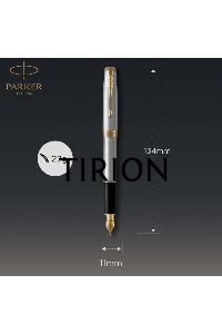 Ручка перьевая Parker Sonnet Core F527 (CW1931504) Stainless Steel GT F сталь нержавеющая подар.кор.