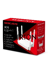 Роутер беспроводной Mercusys AC10 AC1200 10/100BASE-TX белый