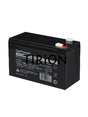 Аккумулятор свинцово-кислотный GoPower LA-1270 12V 7Ah клеммы T2/ F2 (1/5)