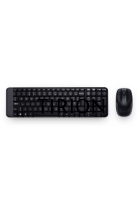 Клавиатура + мышь Logitech MK220 клав:черный мышь:черный USB беспроводная
